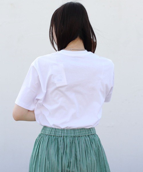 DANTON（ダントン）の「DANTON/ダントン　インナーTEEシャツ　T/C INNER TEE DT-C0195 CVT（Tシャツ/カットソー・レディース・ブラック/ホワイト/レッド/ピンクベージュ/ネイビー/グレー/ミント/ピンク/グレイッシュベージュ/ダークベージュ・M/S）」の20枚目の写真