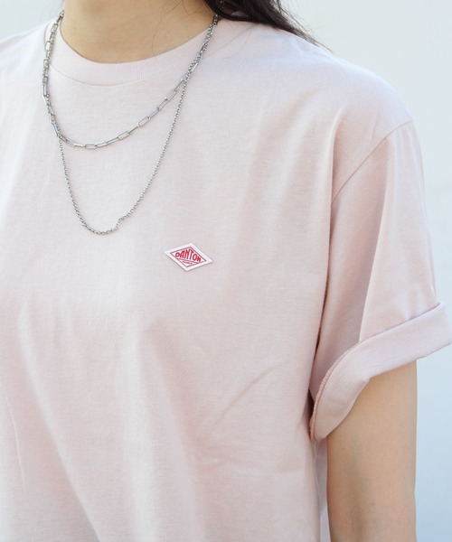DANTON（ダントン）の「DANTON/ダントン　インナーTEEシャツ　T/C INNER TEE DT-C0195 CVT（Tシャツ/カットソー・レディース・ブラック/ホワイト/レッド/ピンクベージュ/ネイビー/グレー/ミント/ピンク/グレイッシュベージュ/ダークベージュ・M/S）」の16枚目の写真