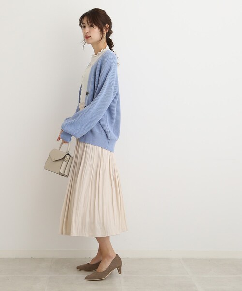 SHOO・LA・RUE（シューラルー）の「◆季節の変わり目に活躍！【洗える】畦編みVネックカーディガン（カーディガン/ボレロ・レディース・アイボリー/ライトベージュ/チャコールグレー/ライトグリーン/ブルー/ピンク系・00）」の19枚目の写真