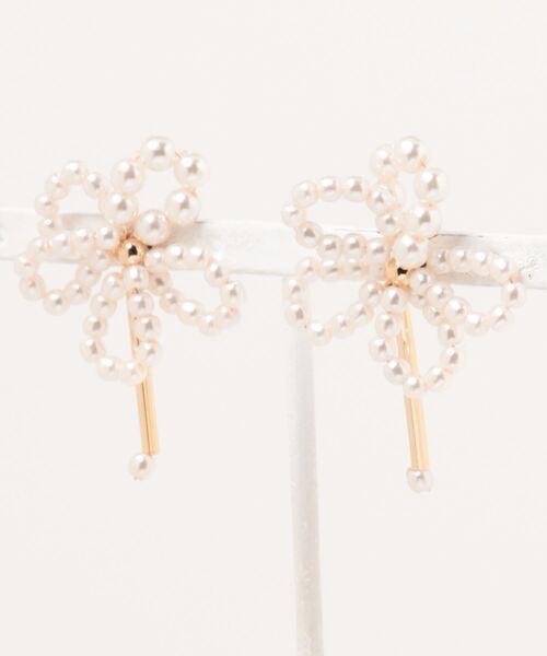 OKIRAKU（オキラク）の「☆ 【by daisy】パールフラワーピアス　RA22-1051（ピアス（両耳用）・レディース・シルバー/ゴールド・FREE）」の4枚目の写真