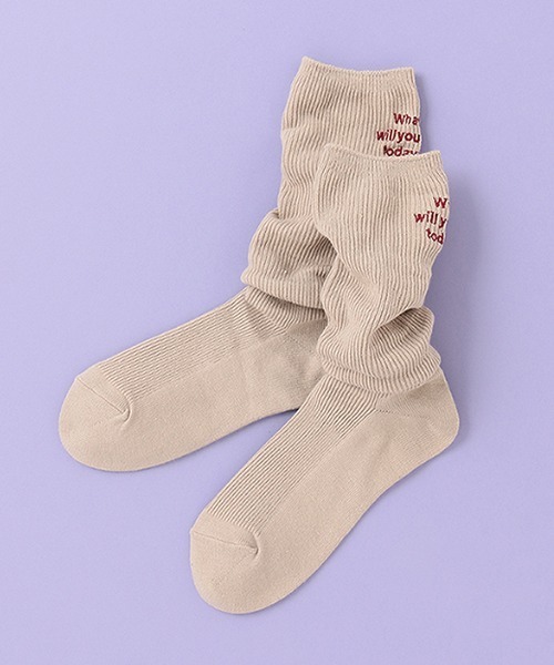 LOVETOXIC（ラブトキシック）の「リブくしゅくしゅソックス（ソックス/靴下・キッズ・ブラック/サックスブルー/ベージュ/オフホワイト・FREE）」の3枚目の写真