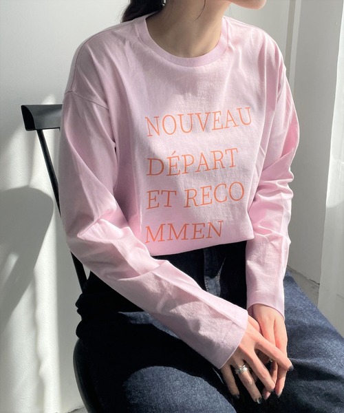 セール】カラーロゴプリントロングスリーブ 177895（Tシャツ