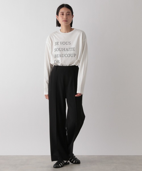 なじゅ セール】カラーロゴプリントロングスリーブ 177895（Tシャツ