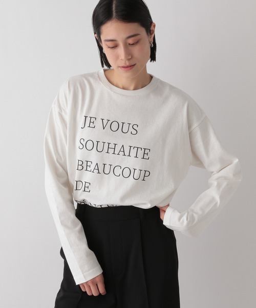 なじゅ セール】カラーロゴプリントロングスリーブ 177895（Tシャツ