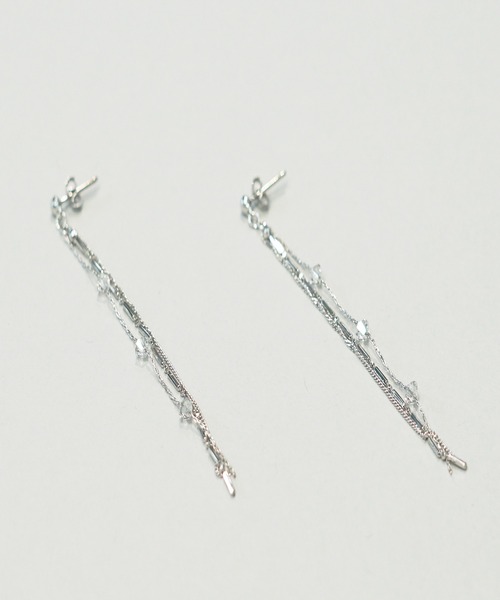 CARETTE(カレット)の「flow pearl チェーンピアス(ピアス(両耳用)・レディース・シルバー/ゴールド・FREE)」の1枚目の写真
