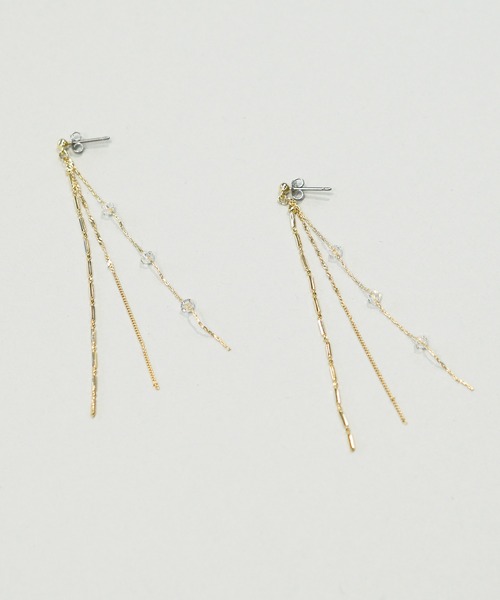 CARETTE(カレット)の「flow pearl チェーンピアス(ピアス(両耳用)・レディース・シルバー/ゴールド・FREE)」の9枚目の写真
