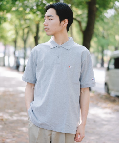Champion（チャンピオン）の「【Champion】C3-X355 SHORT SLEEVE POLO SHIRT/ポロシャツ/チャンピオン（ポロシャツ・メンズ・ホワイト/モスグリーン/ネイビー/ブラック/グレー・M/L/XL）」の3枚目の写真