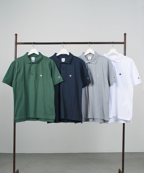 Champion（チャンピオン）の「【Champion】C3-X355 SHORT SLEEVE POLO SHIRT/ポロシャツ/チャンピオン（ポロシャツ・メンズ・ホワイト/モスグリーン/ネイビー/ブラック/グレー・M/L/XL）」の20枚目の写真