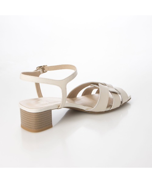 Riz raffinee（リズラフィーネ）の「スクエア編込みストラップサンダル（サンダル・レディース・グリーン/ブラック/アイボリー・23cm/22.5cm/24cm/23.5cm/24.5cm）」の16枚目の写真