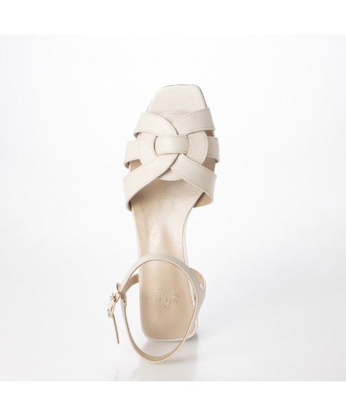 Riz raffinee（リズラフィーネ）の「スクエア編込みストラップサンダル（サンダル・レディース・グリーン/ブラック/アイボリー・23cm/22.5cm/24cm/23.5cm/24.5cm）」の17枚目の写真