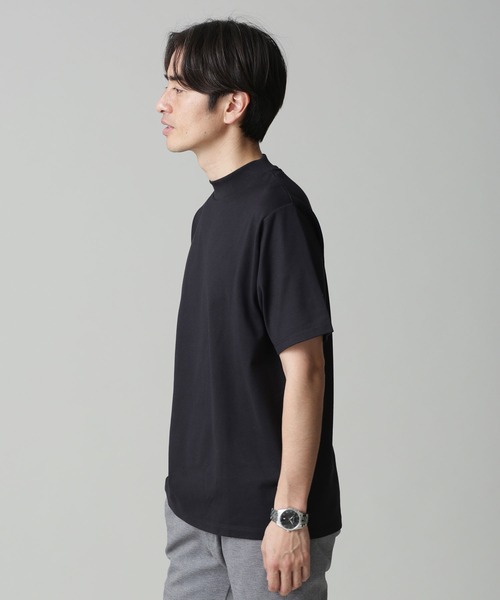 NANO universe（ナノユニバース）の「Anti Soaked 汗染み防止 モックネックTシャツ（Tシャツ/カットソー・メンズ・ブラック/ホワイト/ネイビー・S/M/L/XL）」の12枚目の写真