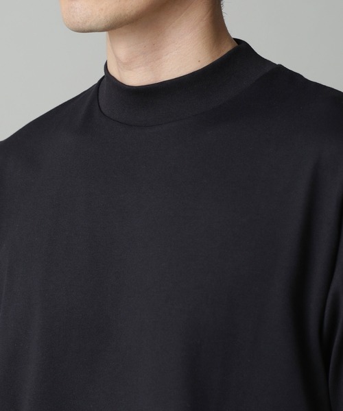 NANO universe（ナノユニバース）の「Anti Soaked 汗染み防止 モックネックTシャツ（Tシャツ/カットソー・メンズ・ブラック/ホワイト/ネイビー・S/M/L/XL）」の14枚目の写真