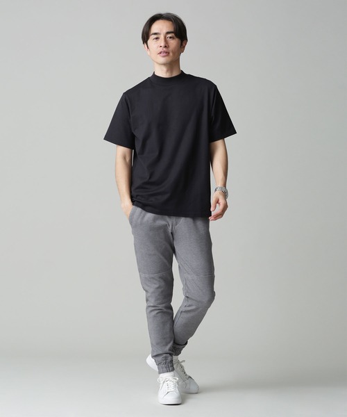NANO universe（ナノユニバース）の「Anti Soaked 汗染み防止 モックネックTシャツ（Tシャツ/カットソー・メンズ・ブラック/ホワイト/ネイビー・S/M/L/XL）」の6枚目の写真