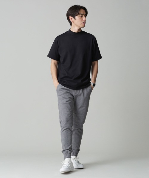 NANO universe（ナノユニバース）の「Anti Soaked 汗染み防止 モックネックTシャツ（Tシャツ/カットソー・メンズ・ブラック/ホワイト/ネイビー・S/M/L/XL）」の7枚目の写真