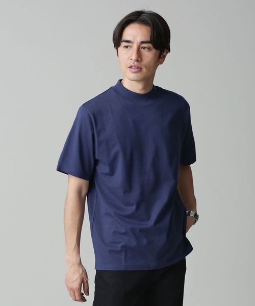 NANO universe（ナノユニバース）の「Anti Soaked 汗染み防止 モックネックTシャツ（Tシャツ/カットソー・メンズ・ブラック/ホワイト/ネイビー・S/M/L/XL）」の11枚目の写真