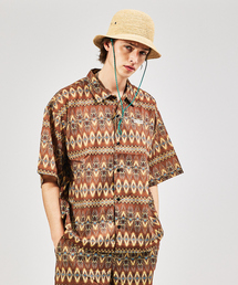 WILDERNESS EXPERIENCE / ウィルダネスエクスペリエンス / Peacock pattern open collar shirt // オープンカラーシャツ / セットアップ