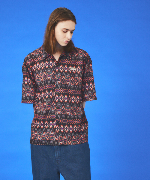 WILDERNESS EXPERIENCE（ウィルダネスエクスペリエンス）の「WILDERNESS EXPERIENCE / ウィルダネスエクスペリエンス  / Peacock pattern open collar shirt // オープンカラーシャツ　/ セットアップ（シャツ/ブラウス・メンズ・ブラック系その他/ブラウン系その他・M/L/XL）」の21枚目の写真