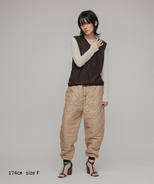 M TO R（ムウトアール）の「［TOPS］RIB SHEER TOP（Tシャツ/カットソー・レディース・ブラック/オフホワイト/オレンジ・FREE）」の7枚目の写真
