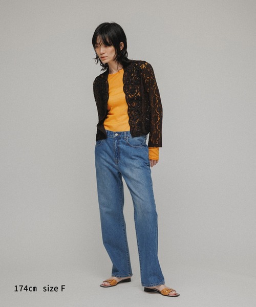 M TO R（ムウトアール）の「［TOPS］RIB SHEER TOP（Tシャツ/カットソー・レディース・ブラック/オフホワイト/オレンジ・FREE）」の20枚目の写真