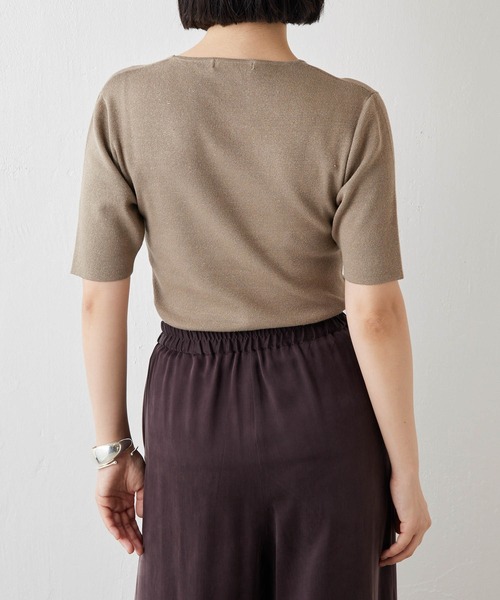 Whim Gazette（ウィムガゼット）の「ヘンプコンパクトプルオーバー（ニット/セーター・レディース・ベージュ/オフホワイト/ブラック・FREE）」の10枚目の写真