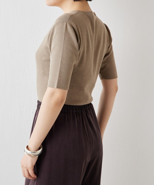 Whim Gazette（ウィムガゼット）の「ヘンプコンパクトプルオーバー（ニット/セーター・レディース・ベージュ/オフホワイト/ブラック・FREE）」の8枚目の写真