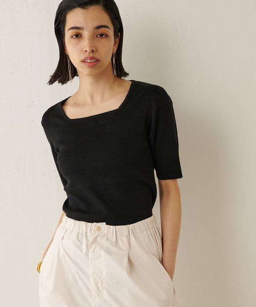 Whim Gazette（ウィムガゼット）の「ヘンプコンパクトプルオーバー（ニット/セーター・レディース・ベージュ/オフホワイト/ブラック・FREE）」の17枚目の写真