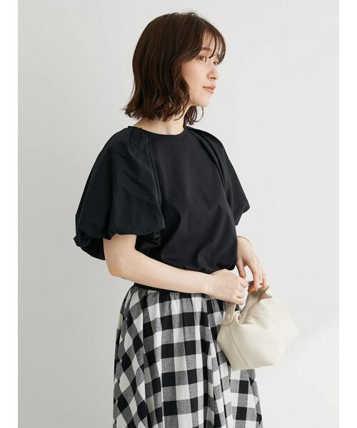 Sugar spoon（シュガースプーン）の「・SUGAR SPOON バルーンスリーブTシャツ（Tシャツ/カットソー・レディース・ブラック/ピンクベージュ/オフホワイト・FREE）」の7枚目の写真