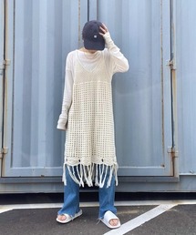 Crochet camisole one-piece / クロシェキャミソールワンピース(kiharu select)