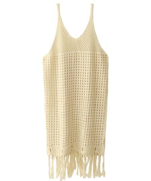 ISOOK(アイスー)の「Crochet camisole one-piece / クロシェキャミソールワンピース(kiharu select)(ワンピース・レディース・アイボリー・FREE)」の5枚目の写真