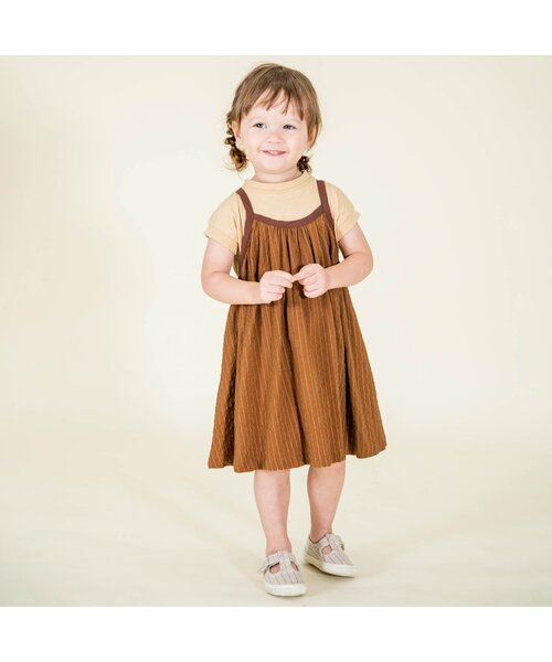 Ampersand（アンパサンド）の「【premier】ストライプワンピースTシャツセット（ワンピース・キッズ・ブルー/ブラック/キャメル/アイボリー・130/100/90/140/110/80/120/70）」の10枚目の写真