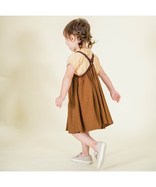Ampersand（アンパサンド）の「【premier】ストライプワンピースTシャツセット（ワンピース・キッズ・ブルー/ブラック/キャメル/アイボリー・130/100/90/140/110/80/120/70）」の11枚目の写真