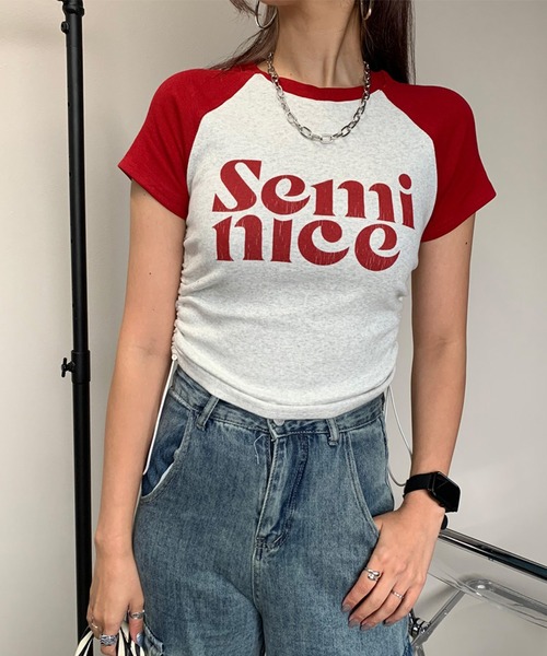 配色サイドドロストTシャツ（Tシャツ/カットソー）｜non-hedge