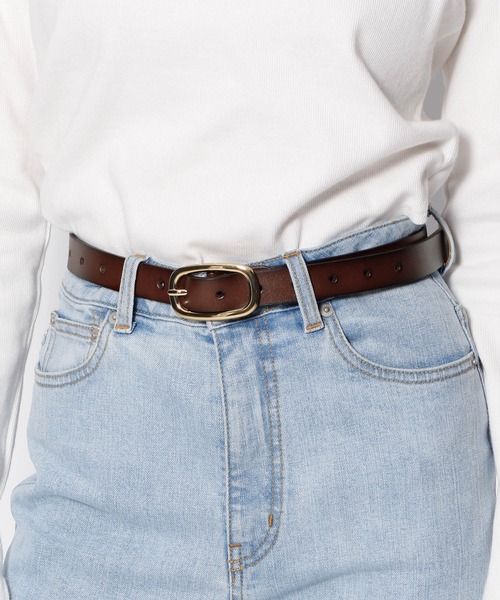 FOREVER 21(フォーエバー トゥエンティーワン)の「オーバルバックルベルト(ベルト・レディース・ブラウン/ブラック・FREE)」の2枚目の写真