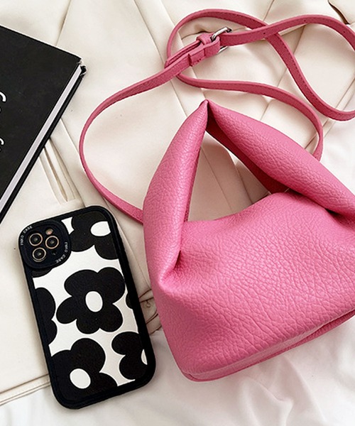 florist（フローリスト）の「【2WAY/3WAY】シュリンクレザートライアングルミニハンドバッグ/ショルダーバッグ（ハンドバッグ・レディース・オフホワイト/ブラック/ピンク・FREE）」の19枚目の写真