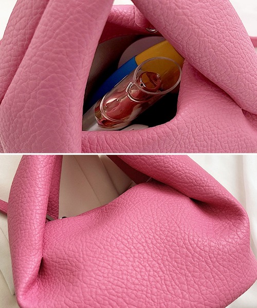 florist（フローリスト）の「【2WAY/3WAY】シュリンクレザートライアングルミニハンドバッグ/ショルダーバッグ（ハンドバッグ・レディース・オフホワイト/ブラック/ピンク・FREE）」の15枚目の写真