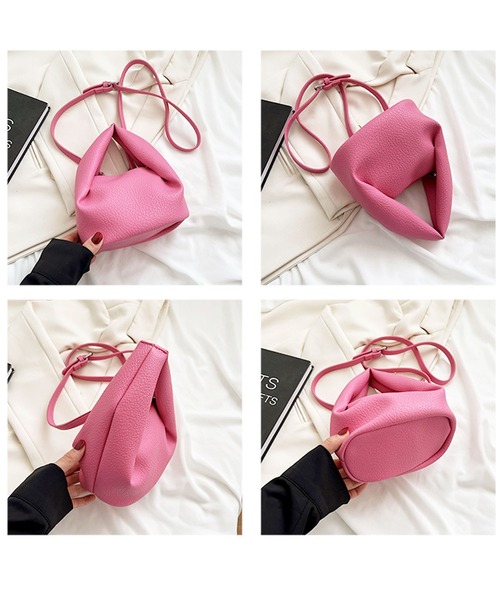 florist（フローリスト）の「【2WAY/3WAY】シュリンクレザートライアングルミニハンドバッグ/ショルダーバッグ（ハンドバッグ・レディース・オフホワイト/ブラック/ピンク・FREE）」の13枚目の写真