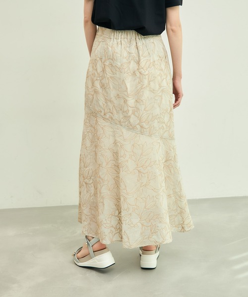 ROPE' PICNIC（ロペピクニック）の「【emur/エミュール】セットアップ対応/楊柳刺繍スカート（スカート・レディース・ブラック/オフホワイト・38）」の21枚目の写真