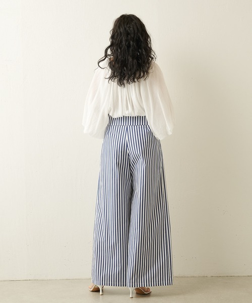 Whim Gazette(ウィムガゼット)の「タイプライターハイウエストパンツ(その他パンツ・レディース・ブルー/チャコールグレー/ベージュ・FREE)」の7枚目の写真