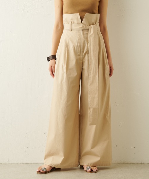 Whim Gazette(ウィムガゼット)の「タイプライターハイウエストパンツ(その他パンツ・レディース・ブルー/チャコールグレー/ベージュ・FREE)」の21枚目の写真