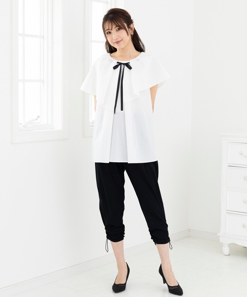 Rose Tiara(ローズティアラ)の「パンツ裾ギャザーサルエルパンツ(その他パンツ・レディース・ブラウン/ブラック・46/42/38)」の6枚目の写真