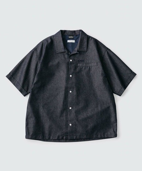 WILD THINGS（ワイルドシングス）の「WILD THINGS/ワイルドシングス NANOTEX DENIM S/S デニムシャツ（シャツ/ブラウス・メンズ・ワンウォッシュ/ライトブルー・M/L/XL/S）」の17枚目の写真