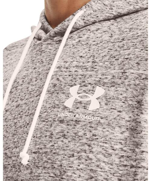 UNDER ARMOUR(アンダーアーマー)の「UAライバルテリー レフトチェスト ショートスリーブ フーディー(トレーニング/メンズ)(スウェット・メンズ・ホワイト・M/L/XL/XXL/S)」の4枚目の写真