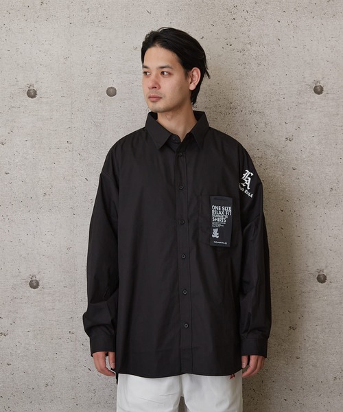 FL/ロゴ刺繍＆プリント入ブロードBIGシャツ（シャツ/ブラウス）｜CERCA（チェルカ）