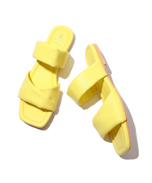 ROPE' PICNIC（ロペピクニック）の「ツイストパディングアッパーフラットサンダル（サンダル・レディース・ブラック/シルバー/イエロー系その他/キナリ・23.5cm/24.5cm）」の13枚目の写真