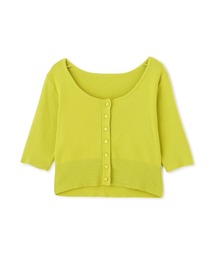 ◇ラウンドネック半袖カーディガン