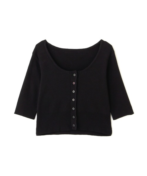 FREE'S MART（フリーズマート）の「◇ラウンドネック半袖カーディガン（カーディガン/ボレロ・レディース・レッド/ライム/ホワイト/ブラック・FREE）」の3枚目の写真