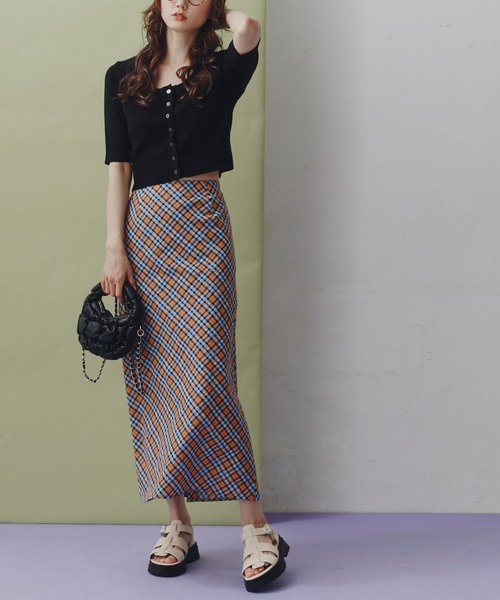 FREE'S MART（フリーズマート）の「◇ラウンドネック半袖カーディガン（カーディガン/ボレロ・レディース・レッド/ライム/ホワイト/ブラック・FREE）」の15枚目の写真