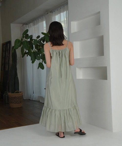 I_am（アイアム）の「chiffon cami tiered ops / シフォンキャミティアードワンピース（ワンピース・レディース・ミント/シャンパン/ホワイト・FREE）」の20枚目の写真