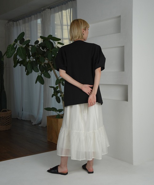 I_am（アイアム）の「chiffon cami tiered ops / シフォンキャミティアードワンピース（ワンピース・レディース・ミント/シャンパン/ホワイト・FREE）」の10枚目の写真