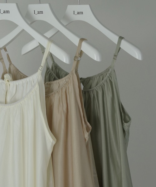 I_am（アイアム）の「chiffon cami tiered ops / シフォンキャミティアードワンピース（ワンピース・レディース・ミント/シャンパン/ホワイト・FREE）」の12枚目の写真